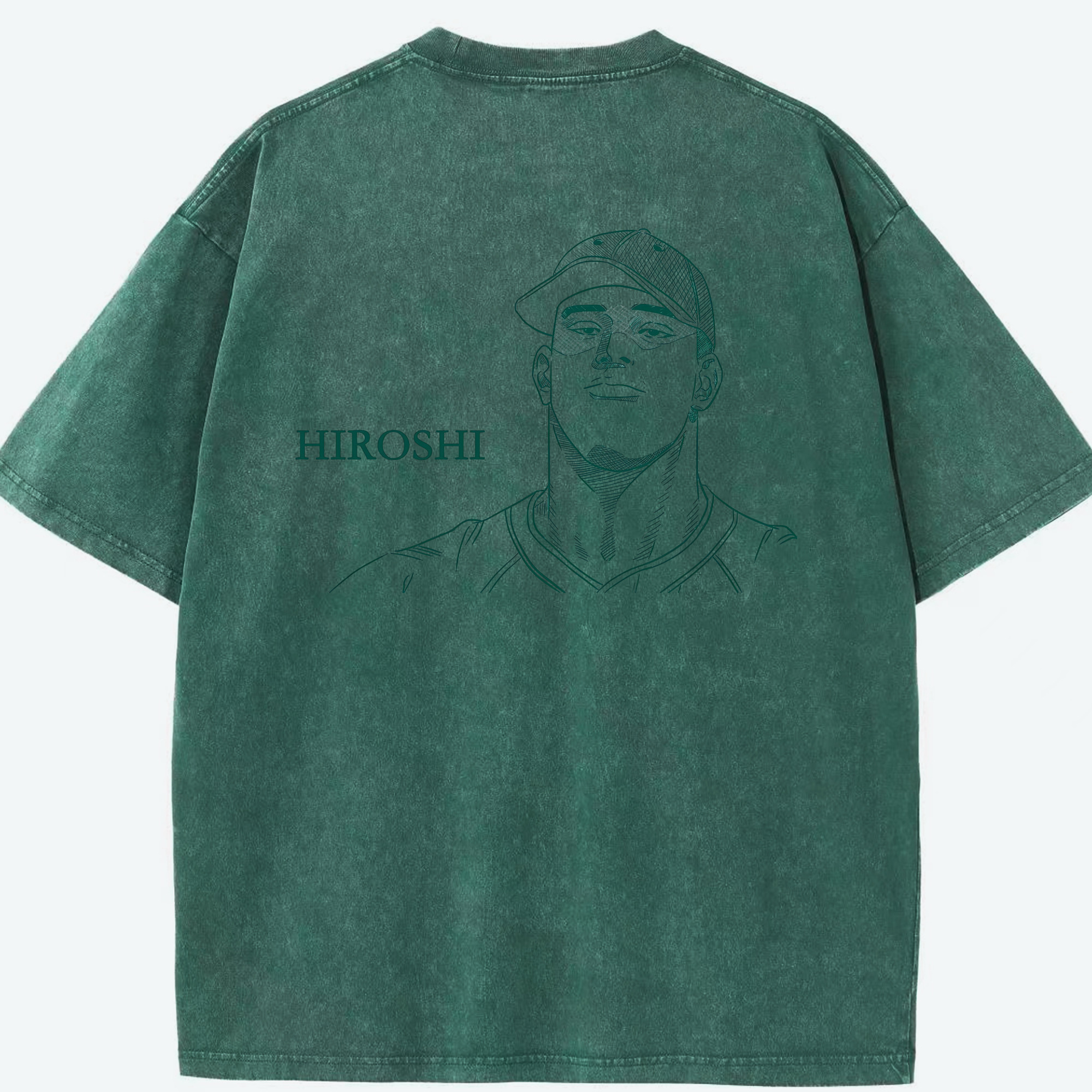 SLAM DUNK／スラムダンク 綿100% ヴィンテージ風 半袖Tシャツ（背面プリント）